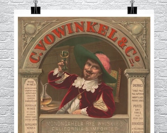 モノンガヒラ・ライ・ウイスキーのヴィンテージ広告 - ファインアート・ジクレープリント