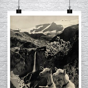 Gstaad Switzerland Vintage Travel Poster: Swiss Alps Art Deco Print