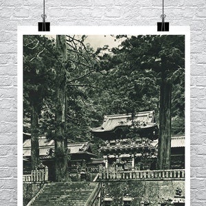 Japan Shrine Vintage Travel and Tourism Poster Fine Art Giclee Print on Premium Canvas or Paper