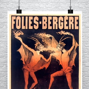 Folies Bergere Poster: Les Dante French Fine Art Giclee Print
