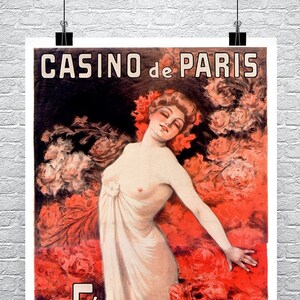 Stampa artistica vintage francese &quot;Feminissima&quot; del Casino de Paris