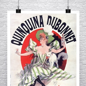 Quinquina Dubonnet Poster: Jules Cheret French Liquor Ad, Fine Art Print