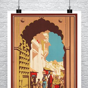 Ver India Vintage Travel and Tourism Poster Fine Art Giclee Print on Premium Canvas or Paper