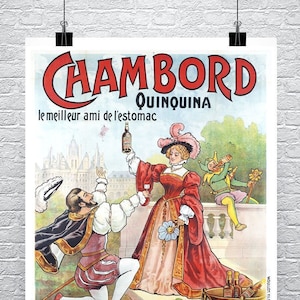 Royalty Chambord Quinquina Art Deco Schnaps Werbeposter Fine Art Giclee Print auf Premium Canvas oder Papier