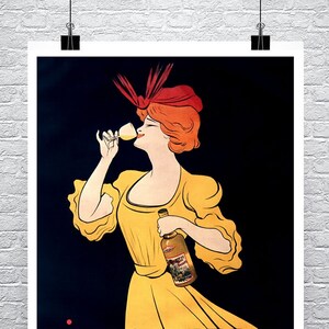 Citronnade Vintage Art Deco Femenino Beber Licor Cartel Publicitario Bellas Artes Giclee Imprimir en Lienzo Premium o Papel
