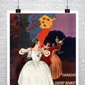 Marie Brizard Vintage Liquor Poster: French Art Deco Giclee Print