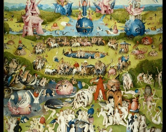 Center Panel of Garden of Earthly Delights Hieronymus Bosch Fine Art Giclee Print on Premium Canvas or Paper