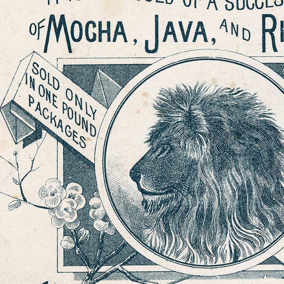 コレクション LION COFFEE Vintage Poster Lion Coffee Vintage Cafe Poster: Fine Art Giclee Print - Etsy