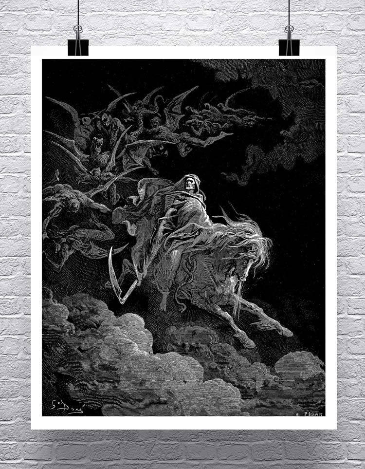 The Vision of Death Gustave Dore Fine Art Giclee Print on | Etsy