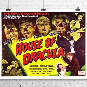 House of Dracula - Vintage Horror Movie Poster Giclee Print