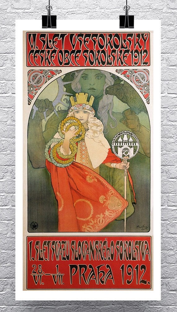 ミュシャ　プリンセスイラスト　アートデコレーション1900 フェスティバル・プリンセス 1912年 アルフォンス・ミュシャ