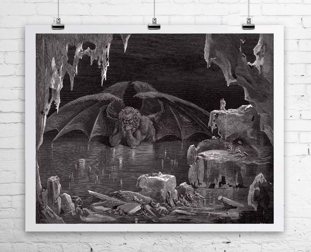 Gustave Dore: Satan Thinking Fine Art Print - Etsy