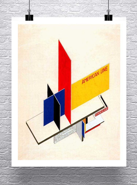 1924 GERMAN WEIMAR BAUHAUS ART EXHIBITION AUSSTELLUNG A3 POSTER RE PRINT