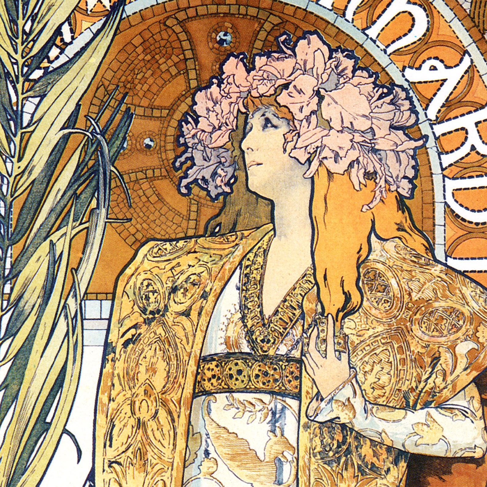Gismonda Sarah Bernhardt Art Nouveau Theater Poster 1894 - Etsy