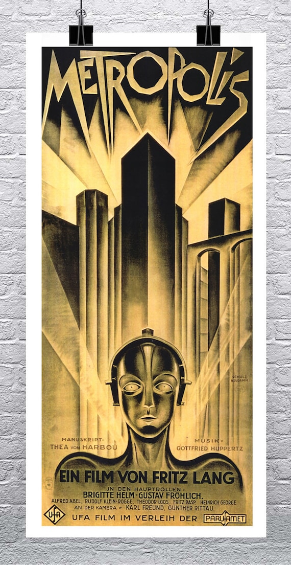 メトロポリス 1927年映画ポスター：ヴィンテージSFジクレープリント