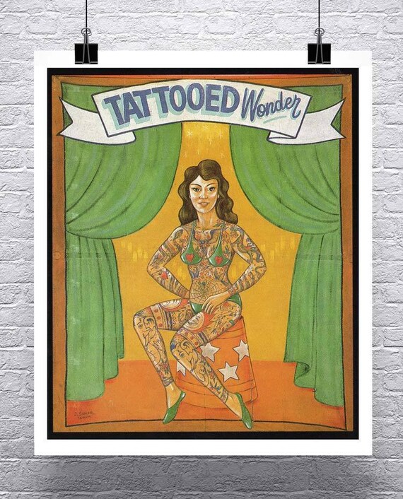 appearance at a freakshow Vintage Fine Art Print
