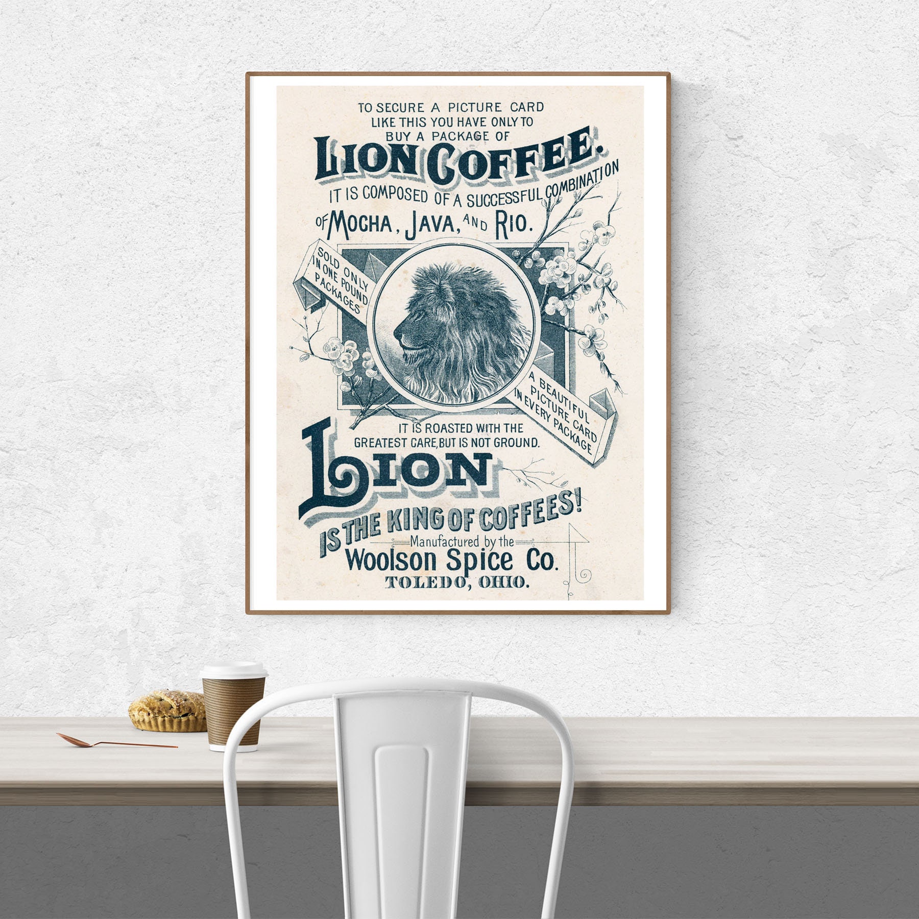 Lion Coffee Vintage Cafe Poster: Fine Art Giclee Print - Etsy