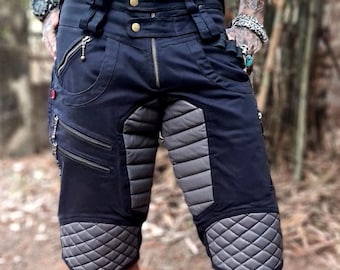 Distressed Post Apoc Scabbard Shorts: Men's Dystopian Wasteland Fashion - CLEARANCE SALE