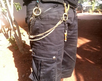 Men's Cargo 3/4 Shorts, mens shorts, steampunk, psytrance goa pants