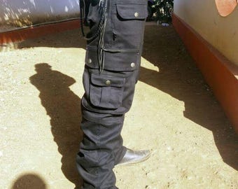 Saw - Men's cargo trousers, biker trousers, trekking active wear, psytrance goa pants, burning man fashion,  playa fashion, outdoor clothing