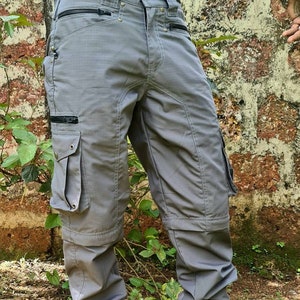 Skinner Trousers - Men's Convertable cargo shorts/trousers,  steampunk, psytrance goa pants,