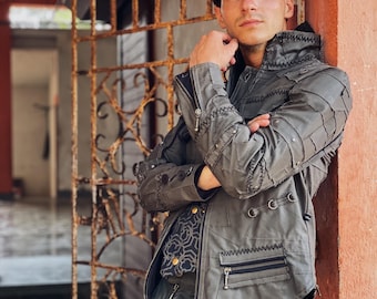 Rona- Mens Distressed Jacket, Wasteland Jacket, Gothic Jackets