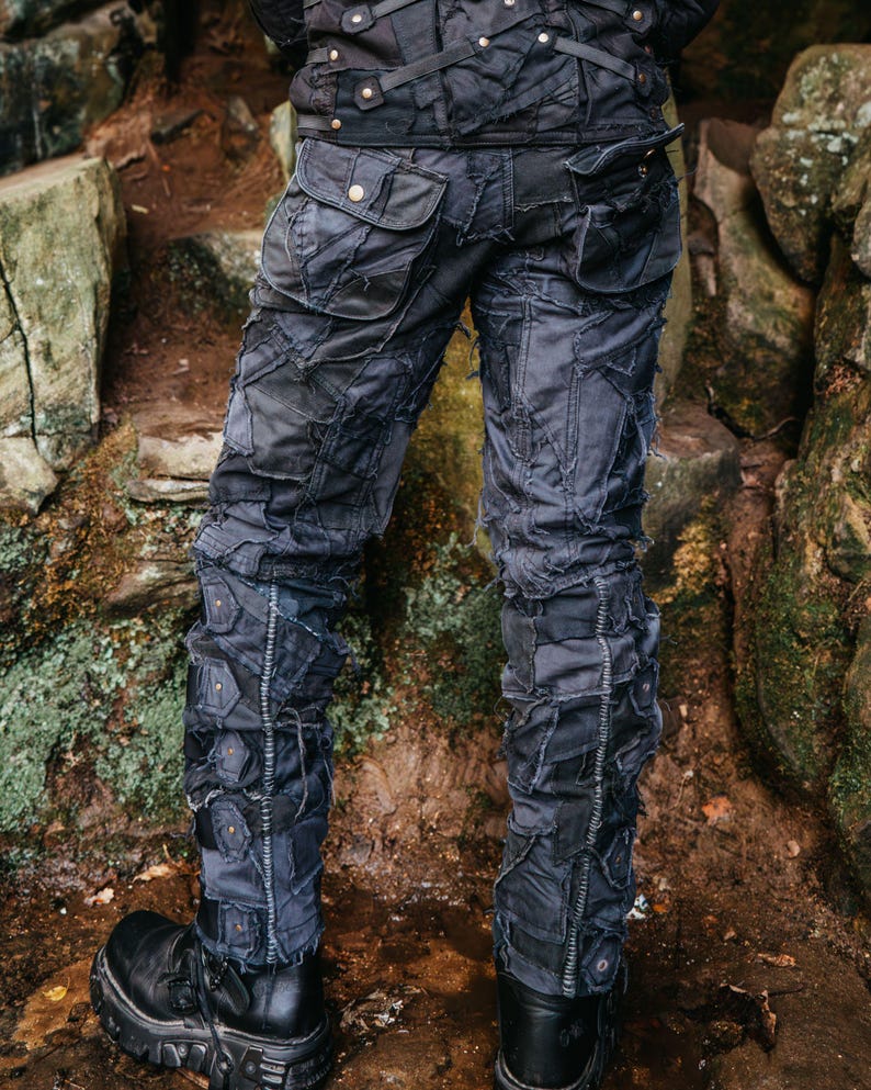 File Driver- Distressed Post Apocalyptic Trousers for Men and Women ...