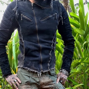 Night Crawler - Veste de festival à manches longues pour homme et femme, Psytrance, Vêtements Burning Man, Streetwear, Vêtements de motard, Cosplay, Festival Boom