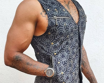 Cleaver - Men&#39;s And Women&#39;s Waistcoats, Psytrance Clothing, Goa Clothing, Post Apocalyptic, Burning Man Clothing, wasteland clothing