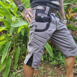 Gyutou- Cargo Shorts, men&#39;s and women&#39;s shorts, steampunk, psytrance goa pants, festival shorts, streetwear, outdoor hiking shorts, Goa wear