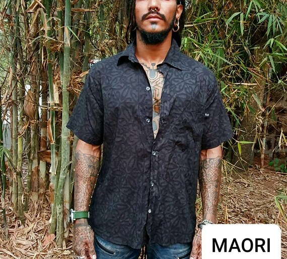 Maori Summer Shirt- Men's Designer Cotton Geometric Printed Shirt