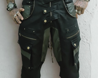 Usuba - Men and women's cargo shorts, upcycled, casual shorts, goa trance, psytrance pants, wasteland weekend, burningman