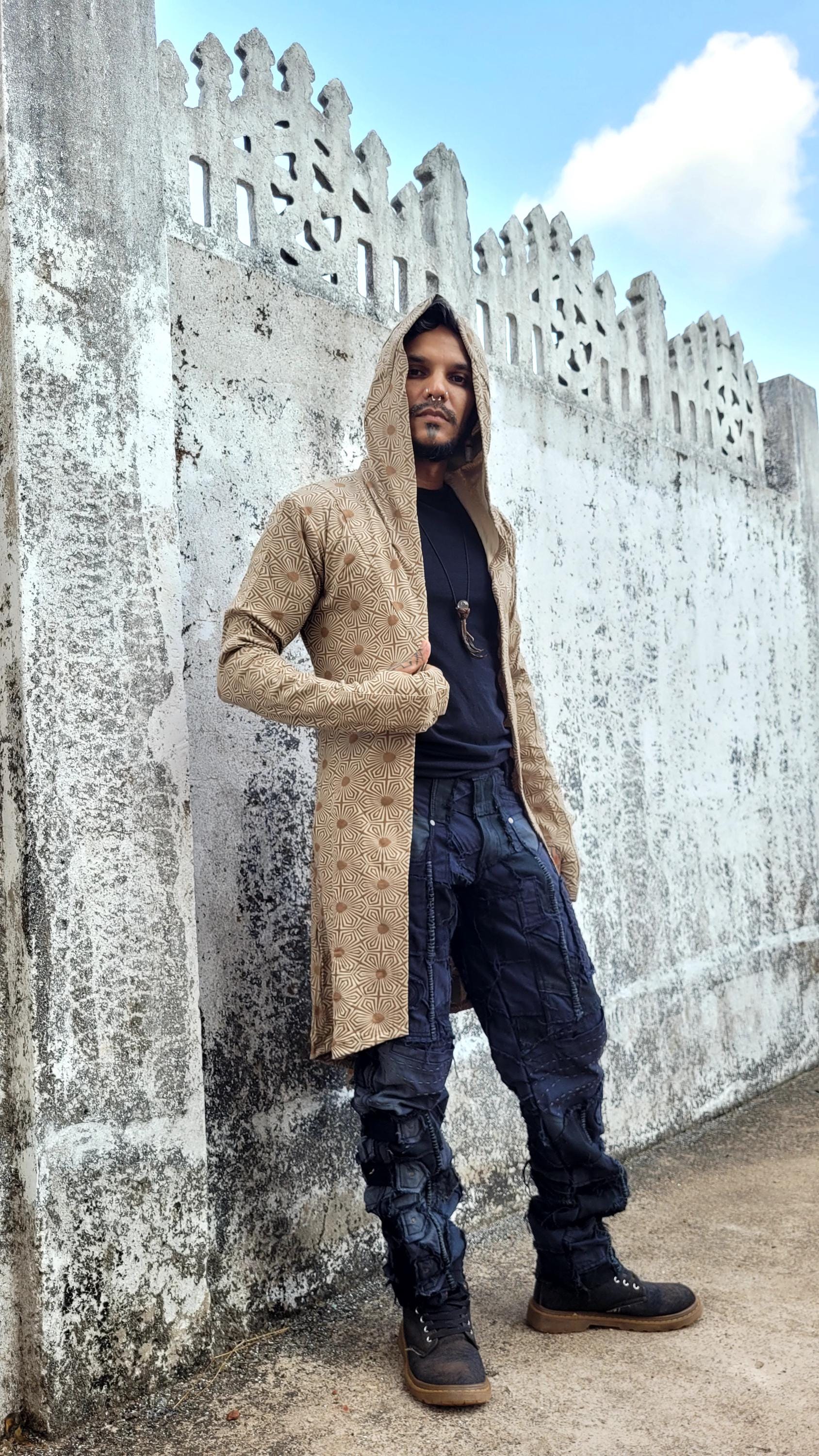 archive goa fringe fur suede grunge vest