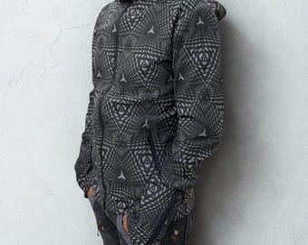 Fillet - unisex NINJA Riding hoodie, wasteland,  Burningman Festival clothing, psyclothing,