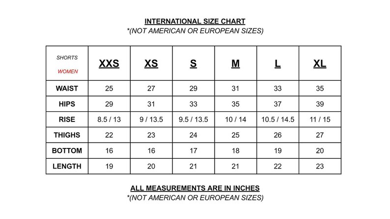 Skinners Size Chart