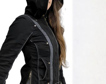 Yo Deba- Women's Cotton Hooded Masked Jacket | Burning woman fashion, Cosplay,Festival fashion, Rocker chick, biker clothing, winter fashion