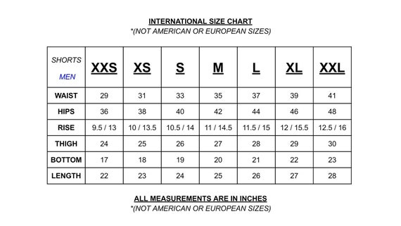 Women S Shorts Size Chart