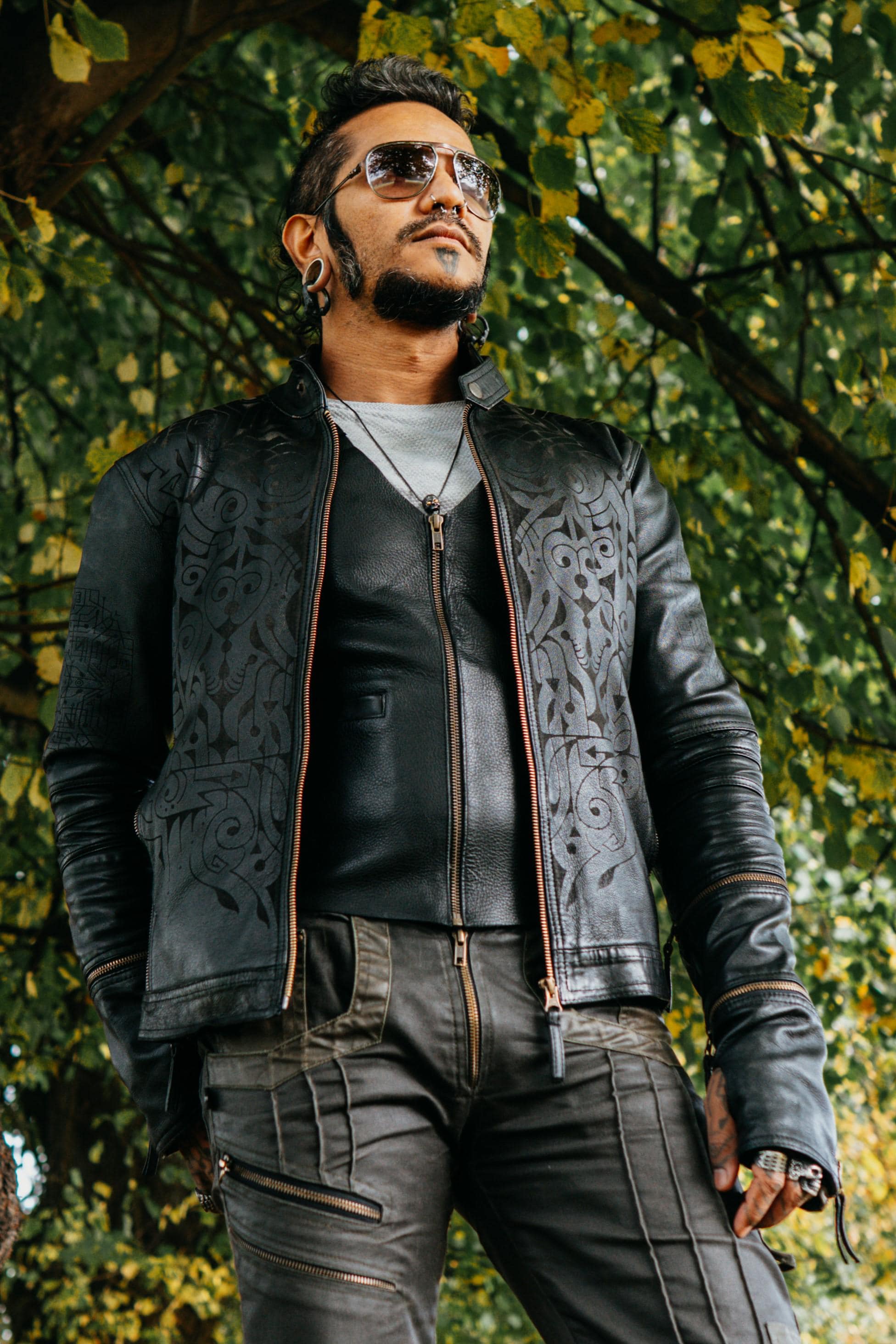 Engraved Leather Jacket: Bespoke Sheepskin Rocker Jacket - Etsy