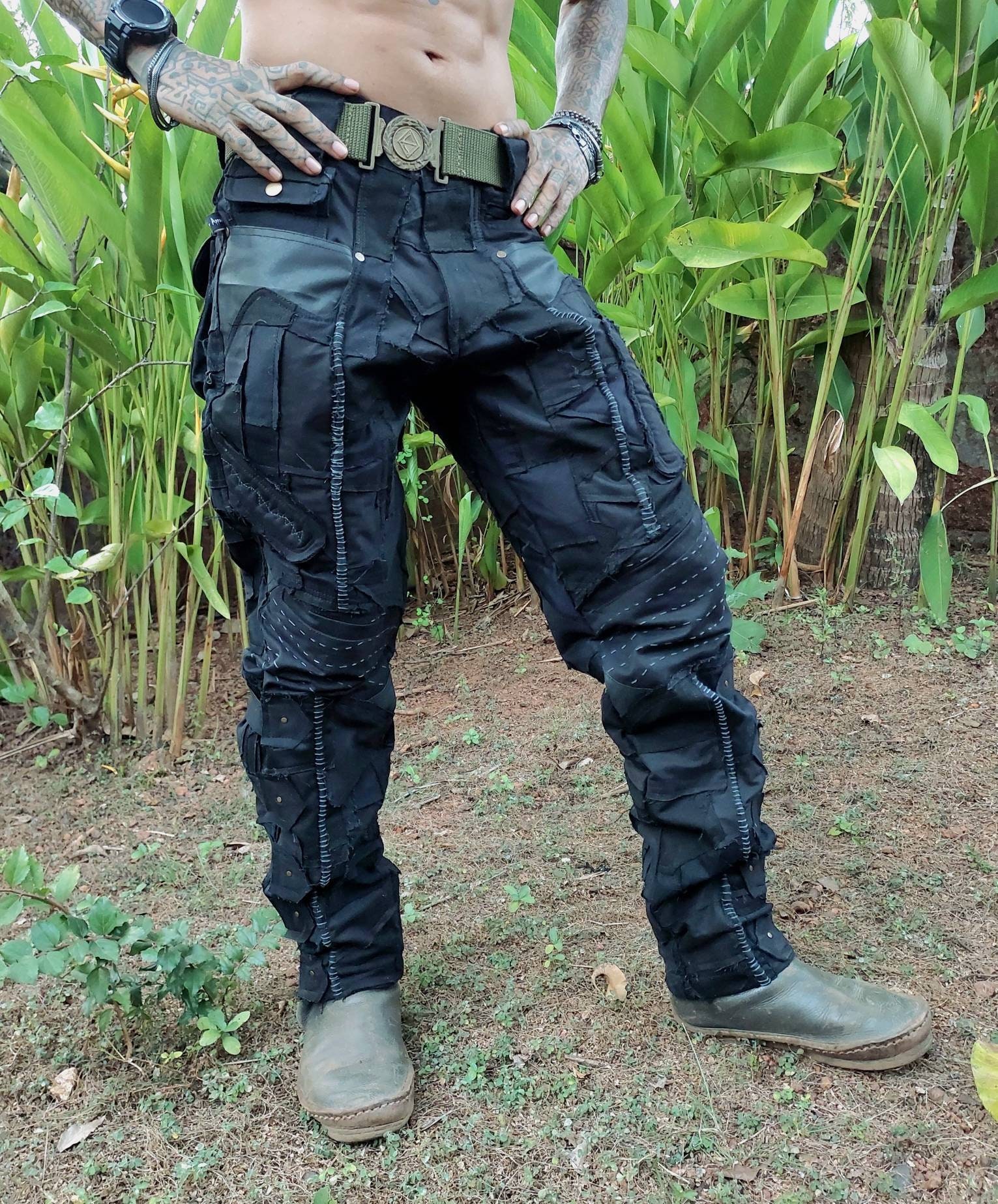 File Driver Distressed Post Apocalyptic Trousers for Men and - Etsy