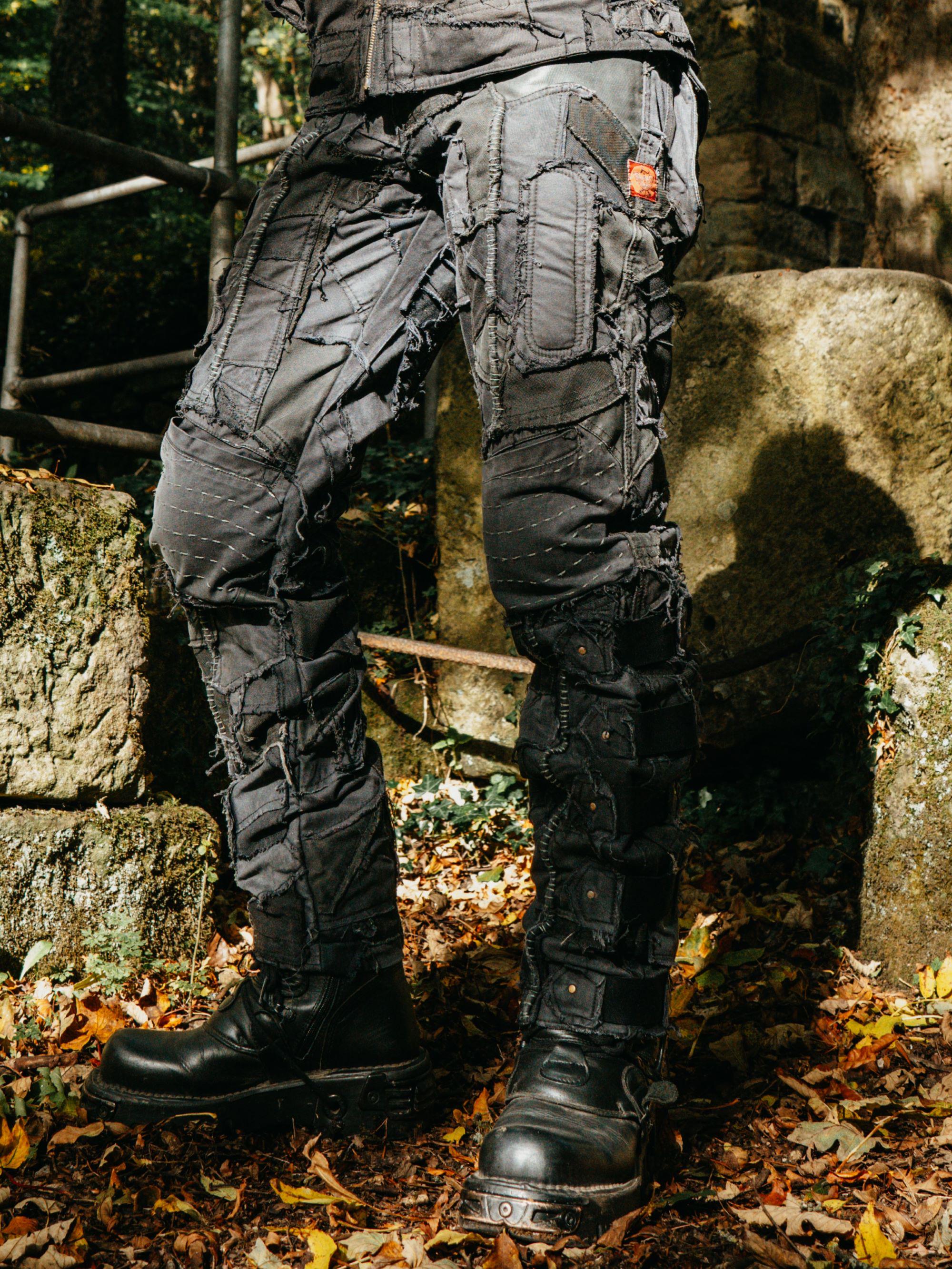 File Driver- Distressed Post Apocalyptic Trousers for Men and
