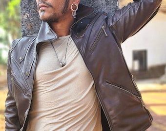 Yanagi Leather Jacket - Men and women's custom fit jackets, neo goth, Victorian burningman fashion, festival jackets, rockstar, second skin