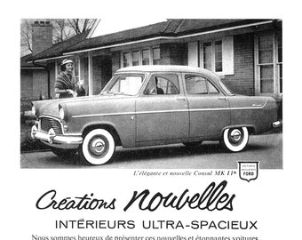 1956 Ford Consul Mk II Poster Size Advert