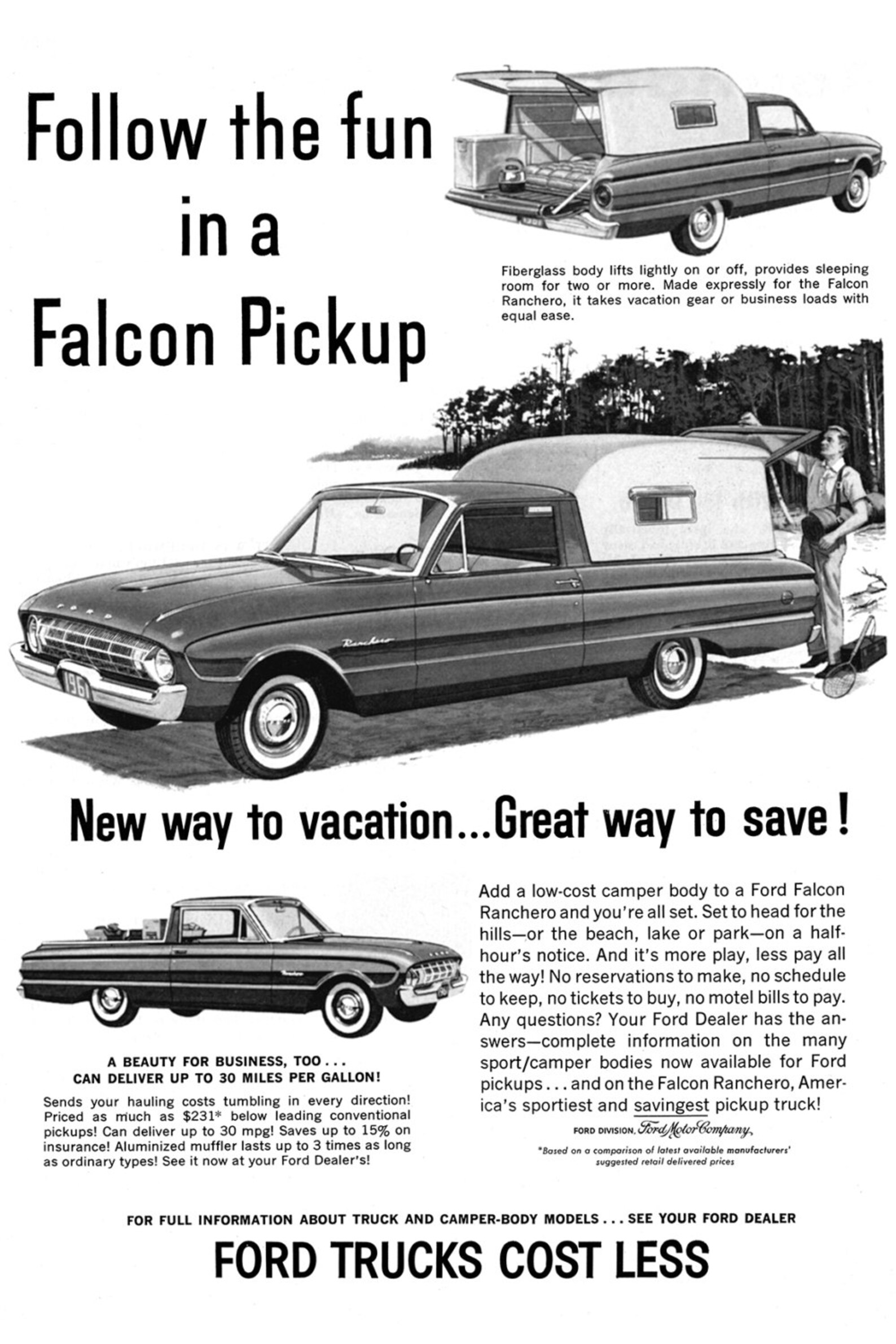 1961 Ford Ranchero Poster Size Advert - Etsy