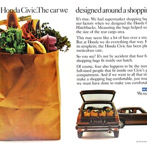 Cartel de Honda Civic de 1978 Anuncio