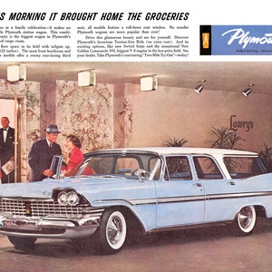 1959 Plymouth Kombi Postergröße Advert