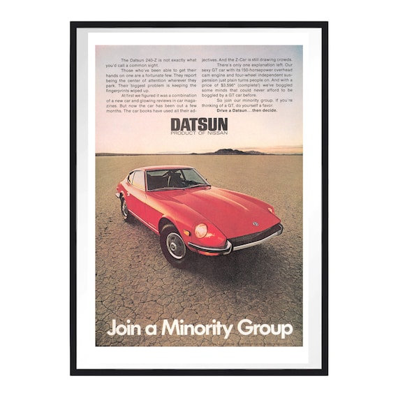 1970 Datsun 240Z Poster Size Ad - Etsy