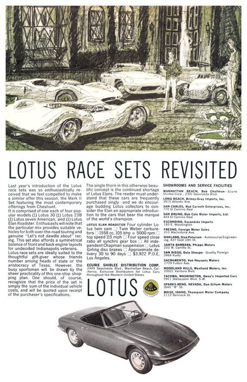 Publicité Vintage LOTUS - 2000 - Poster Magazine Original - UK