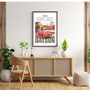 1999 Wynn's (1939-1999) 1970 Datsun 240Z Framed Commemorative Advertisement main image 0