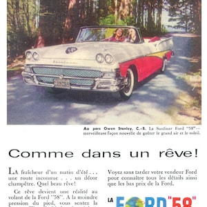 1958 Ford  Fairlane Poster Size Ad