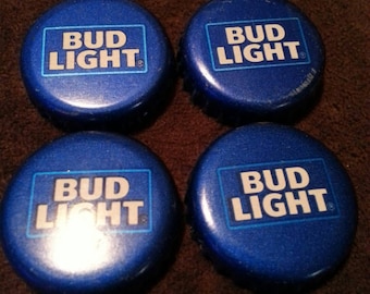 100 BUDLIGHT Beer bottle caps NO DENTS!